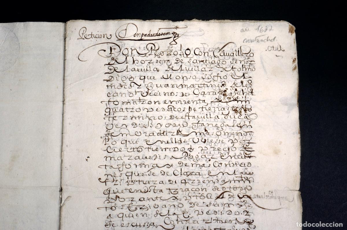 Manuscritos antiguos: D. PEDRO GONZALEZ DE OCON. ARRENDAMIENTOS EN EL TERMINO DE CARABANCHEL 1622
