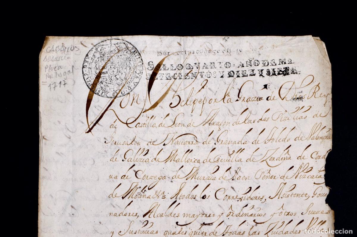 Manuscritos antiguos: REAL DECRETO PARA EVITAR EL TRANSPORTE DE CABALLOS A PORTUGAL. CONDE DE TORREBERMEJA, MADRID 1717