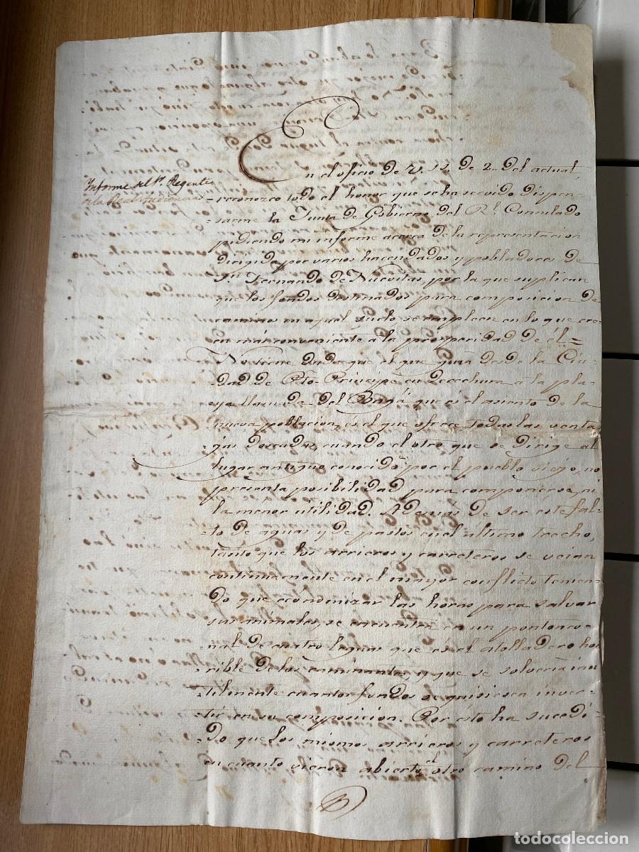 Manuscritos antiguos: Cuba. Arreglo de caminos. Puerto Pr&iacute;ncipe actual Camaguey. Wenceslao de Villaurrutia. 1824.