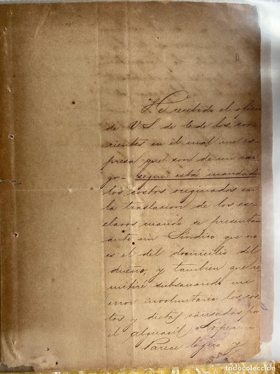 Manuscritos antiguos: Cuba. Esclavitud. Reclamaci&oacute;n de due&ntilde;o de esclavo. Manuel Mart&iacute;nez Rico. La Habana. 1871.