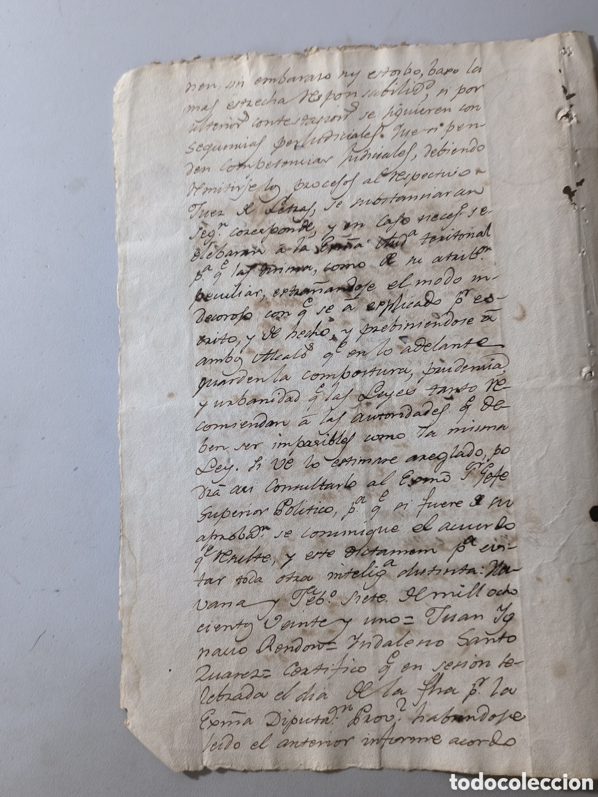 Manuscritos antiguos: Cuba Espa&ntilde;ola, documento notarial con papel sellado ,a&ntilde;o 1820 - Foto 2