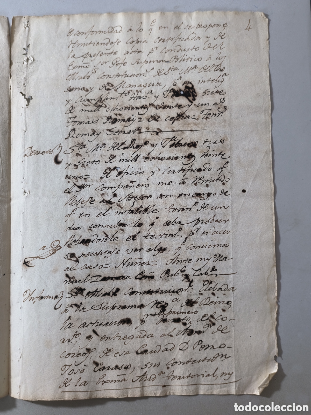Manuscritos antiguos: Cuba Espa&ntilde;ola, documento notarial con papel sellado ,a&ntilde;o 1820 - Foto 3