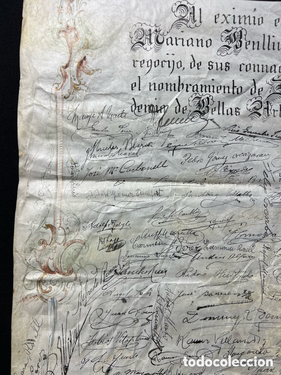 Manuscritos antiguos: Manuscrito Homenaje a Mariano Benlliure - Foto 5