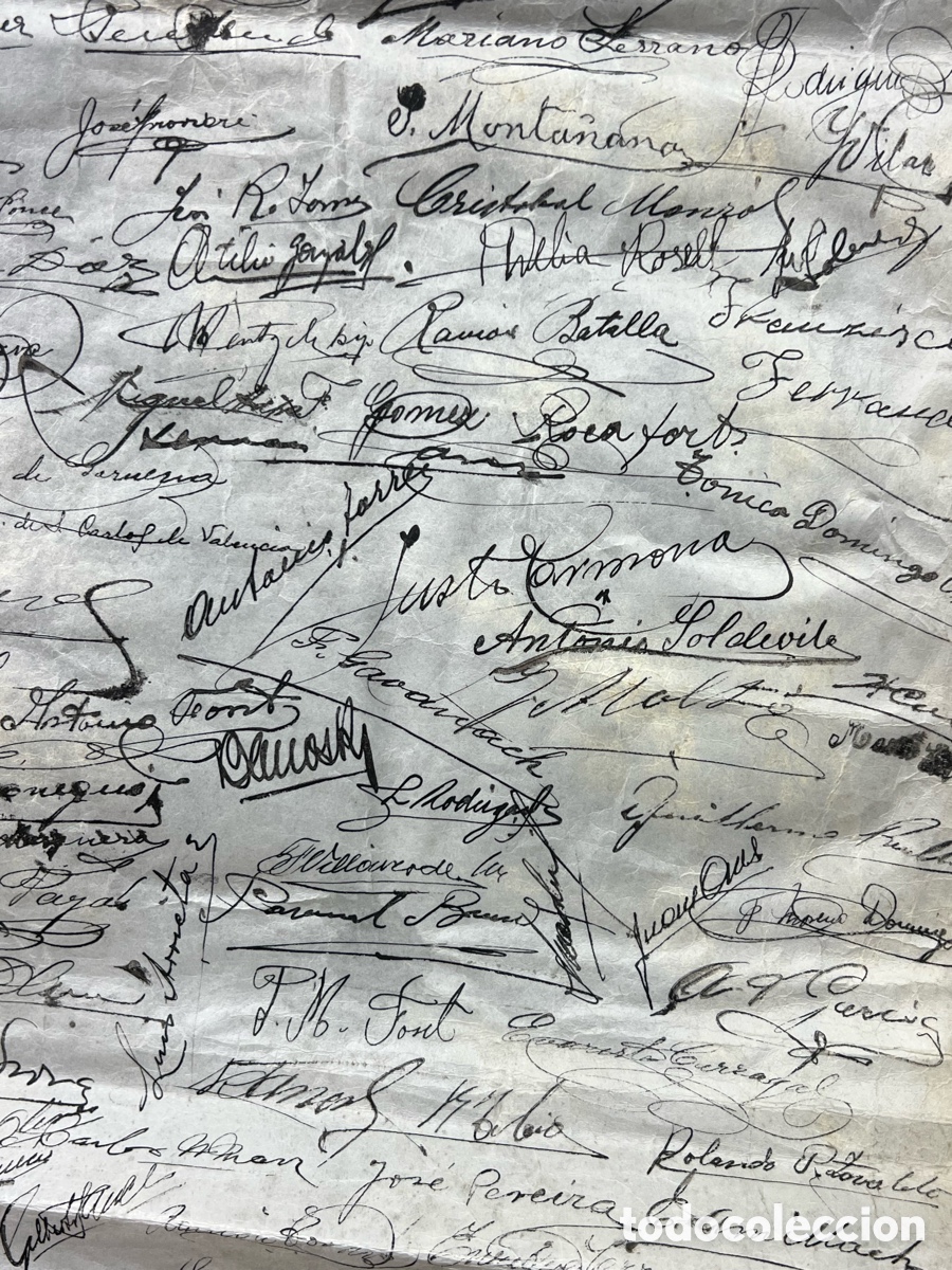 Manuscritos antiguos: Manuscrito Homenaje a Mariano Benlliure - Foto 10