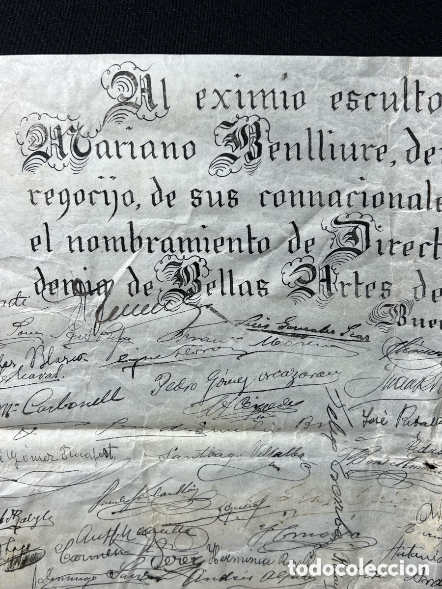 Manuscritos antiguos: Manuscrito Homenaje a Mariano Benlliure