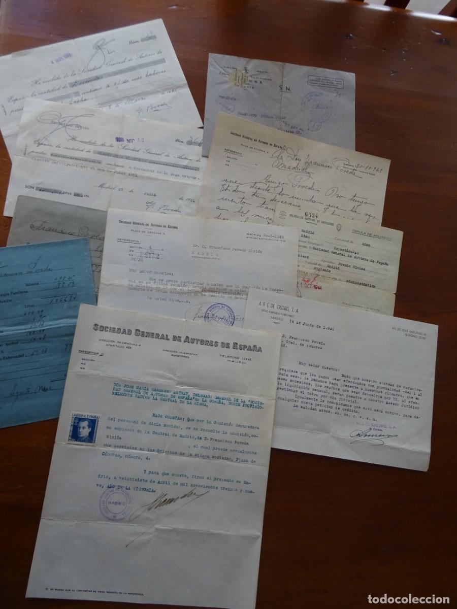 Manuscritos antiguos: Sociedad General de Autores de Espa&ntilde;a, documentaci&oacute;n de empleado, depuraci&oacute;n guerra civil
