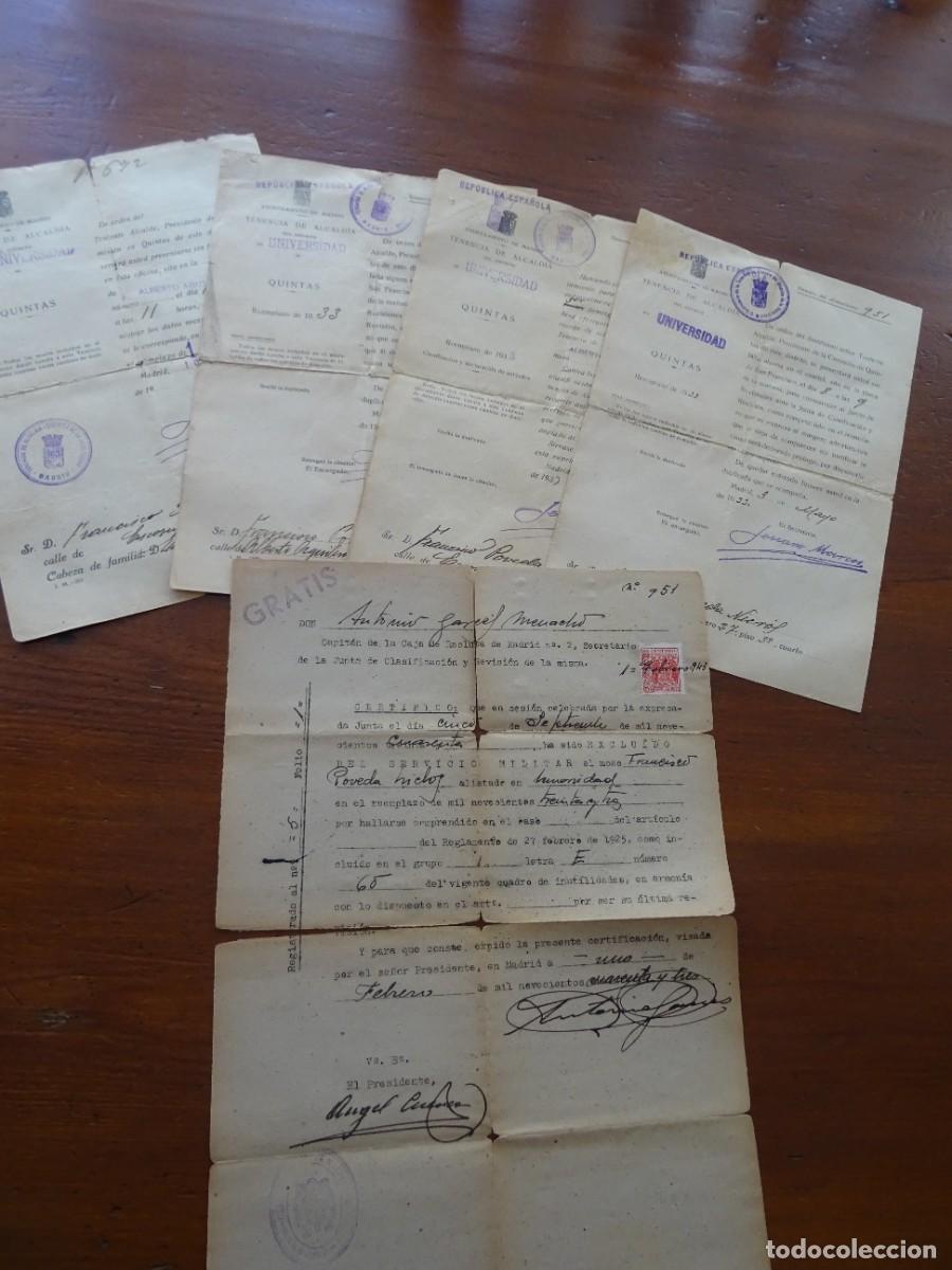 Manuscritos antiguos: II Rep&uacute;blica, docs de reemplazo militar, alistamiento y juicio revisiones, 1943exenci&oacute;n del servicio