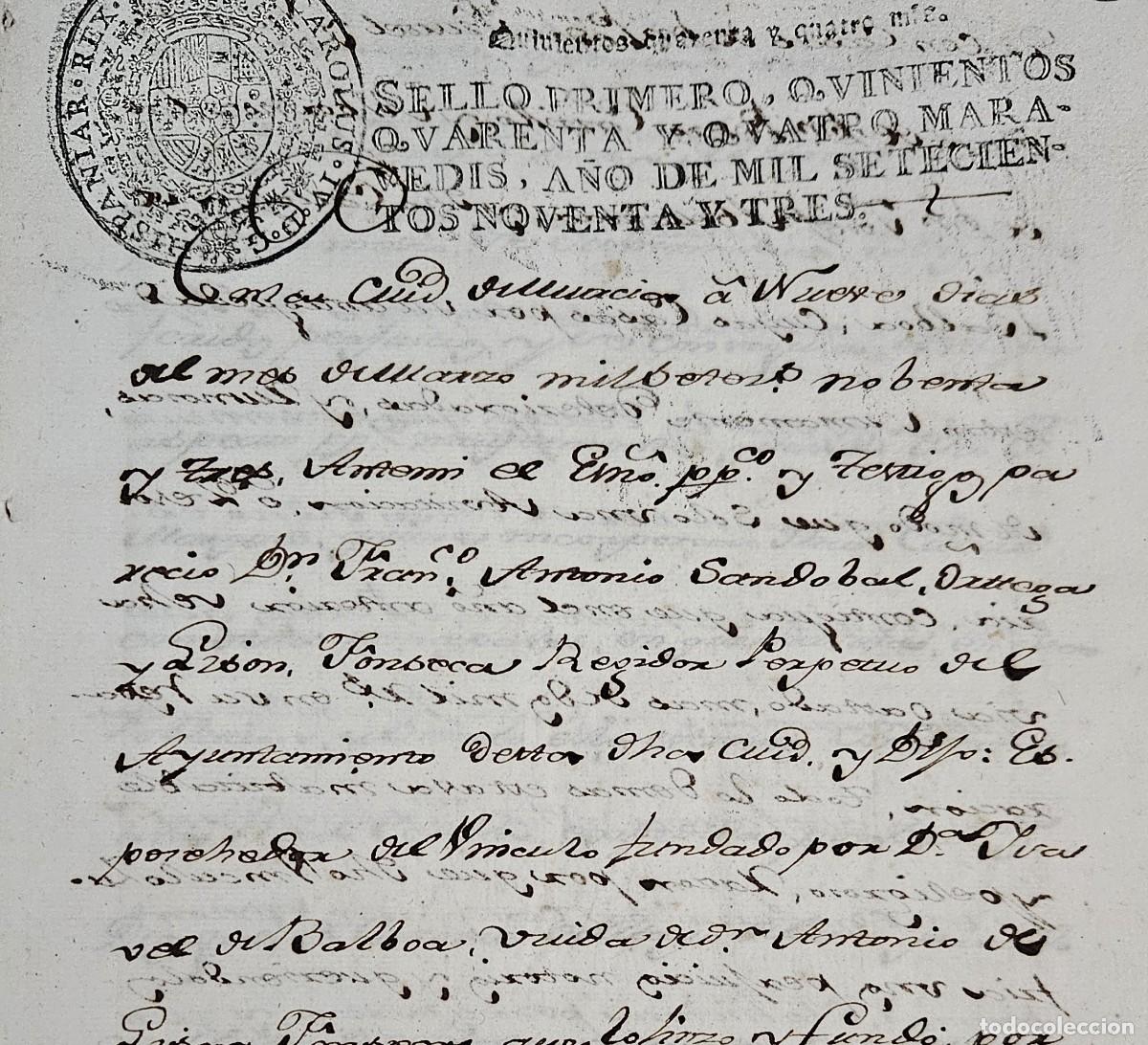 Manuscritos antiguos: MURCIA 1793-EXPEDIENTE-CASA CALLEJ&Oacute;N IGLESIA SANTA MARIA-ORTEGA LIS&Oacute;N-DIEGO URIBE MARQU&Eacute;S SAN MAM&Eacute;S