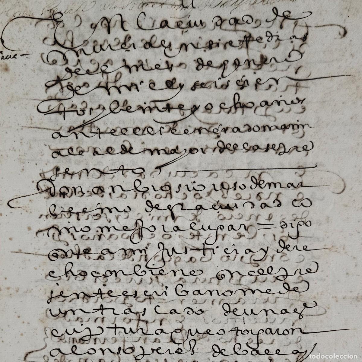 Manuscritos antiguos: MURCIA 1607-1638-P&Eacute;REZ BAEZA-PERIAGO SERRA-DA&Ntilde;O VARIACION AGUAS RIO SEGURA-MORATALLA-TIERRA-AZUQUECA