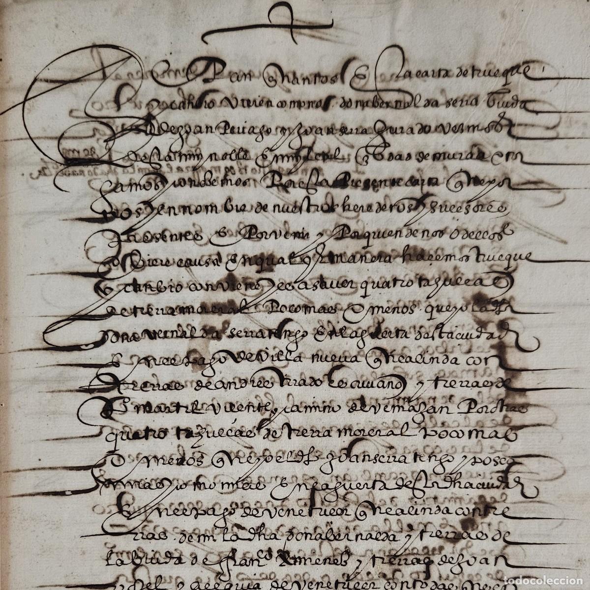 Manuscritos antiguos: MURCIA 1591-SIGLO XVI-TIERRAS HUERTA-BENETUSSER-VILLANUEVA-JUAN PERIAGO+BERNARDA SERRA-JUAN SERRA