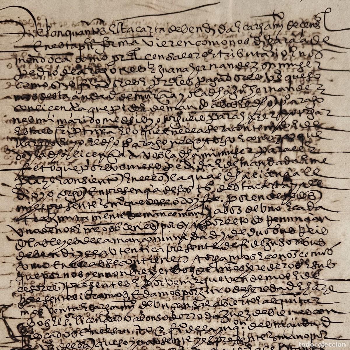 Manuscritos antiguos: MURCIA 1579-CASAS CENTRO-CATALINA LOPEZ MONTALBO+PEREZ BAEZA-TIERRAS ALARILLA Y NELVA-ALONSO DE RODA