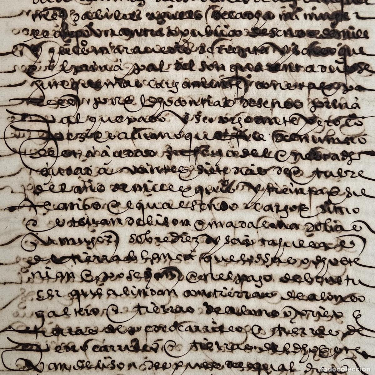 Manuscritos antiguos: MURCIA 1573-SIGLO XVI-TIERRAS-BENIAJ&Aacute;N-BENETUSER-MAC&Iacute;AS COQUE+CONSTANZA AVILES-ROMI+LISON-DOBLAS