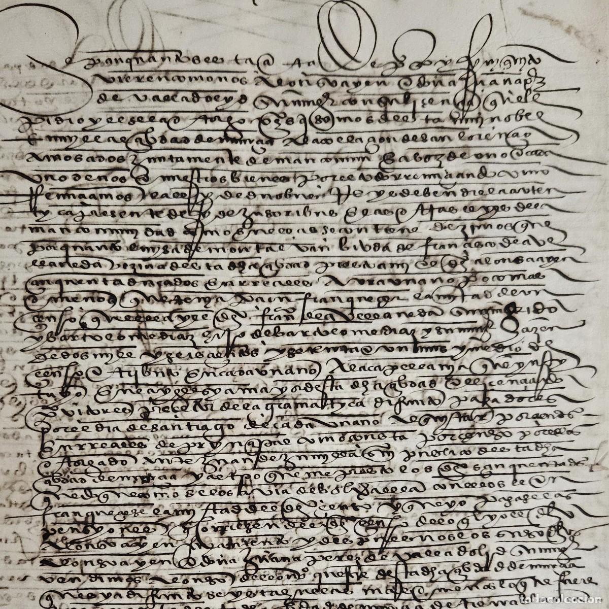 Manuscritos antiguos: MURCIA 1568-TIERRAS HUERTA RONCADOR-LUISA MONTALBO-CAPELLAN&Iacute;A PEDRO VITORES IGLESIA SANTA MAR&Iacute;A-AYEN