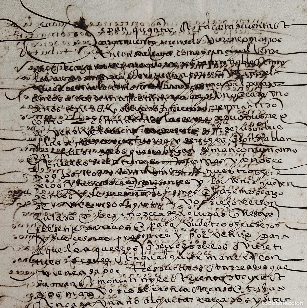 Manuscritos antiguos: MURCIA 1563-TIERRAS HUERTA-VUELTA DEL RIO Y BENDAME-DIEGO DE LISON-ANT&Oacute;N DE ALIAGA-NICOLAS SERRA