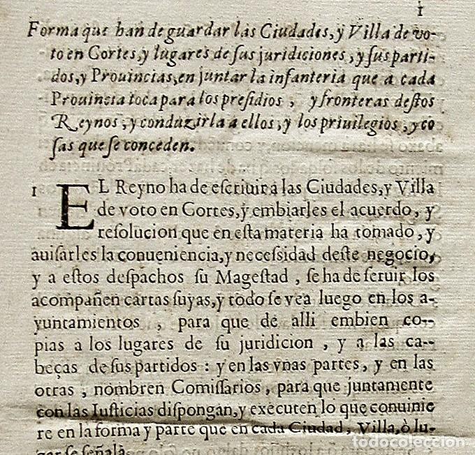 Manuscritos antiguos: 1715-ARAGON-&Eacute;POCA REY FELIPE V-NORMAS CAPITAN DE GUERRA O REGIDOR - INFANTERIA-PRESIDIOS-FRONTERAS