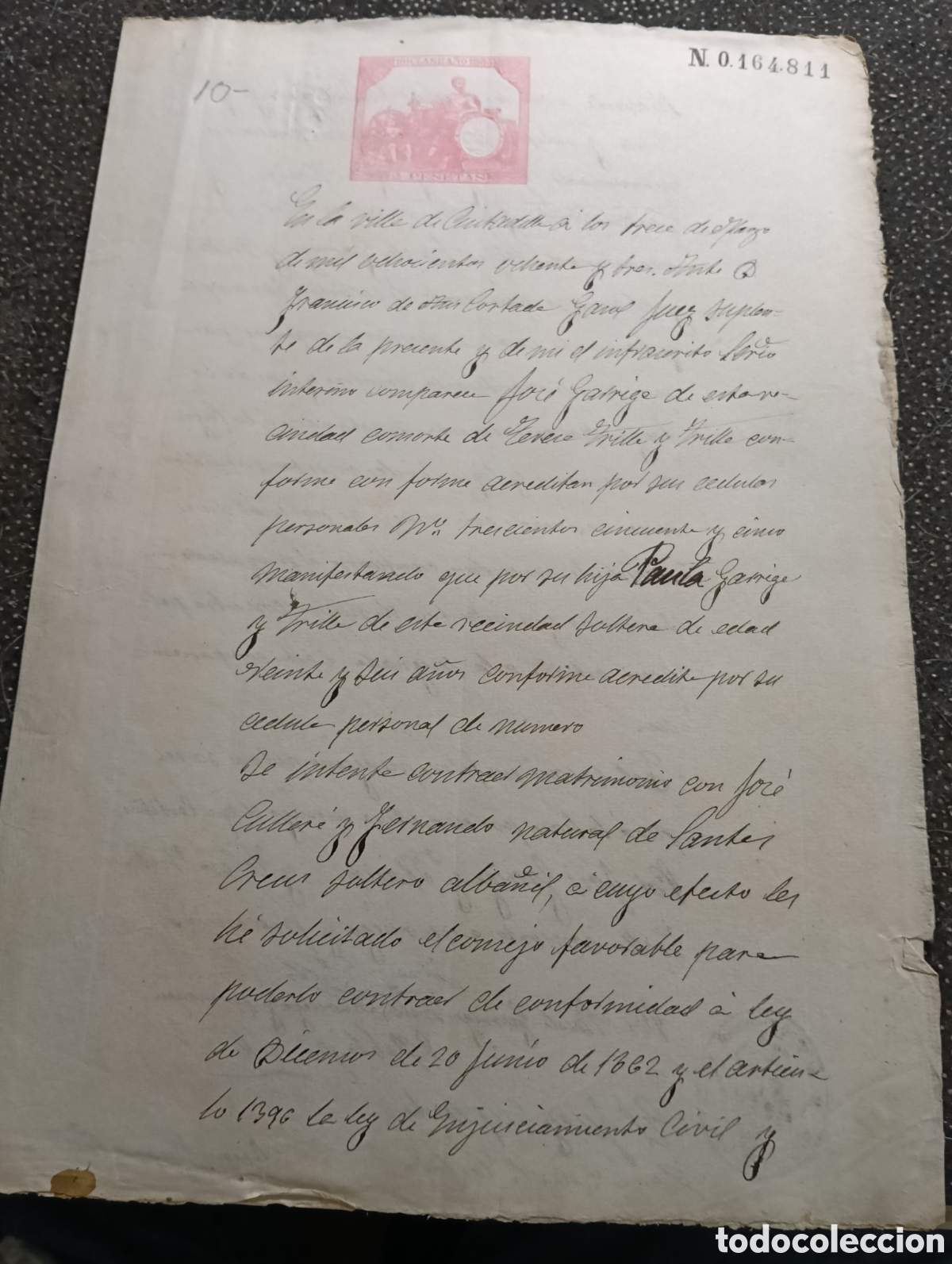 Manuscritos antiguos: Manuscrito del a&ntilde;o 1883 de la poblaci&oacute;n de Ciudadilla, provincia de L&eacute;rida