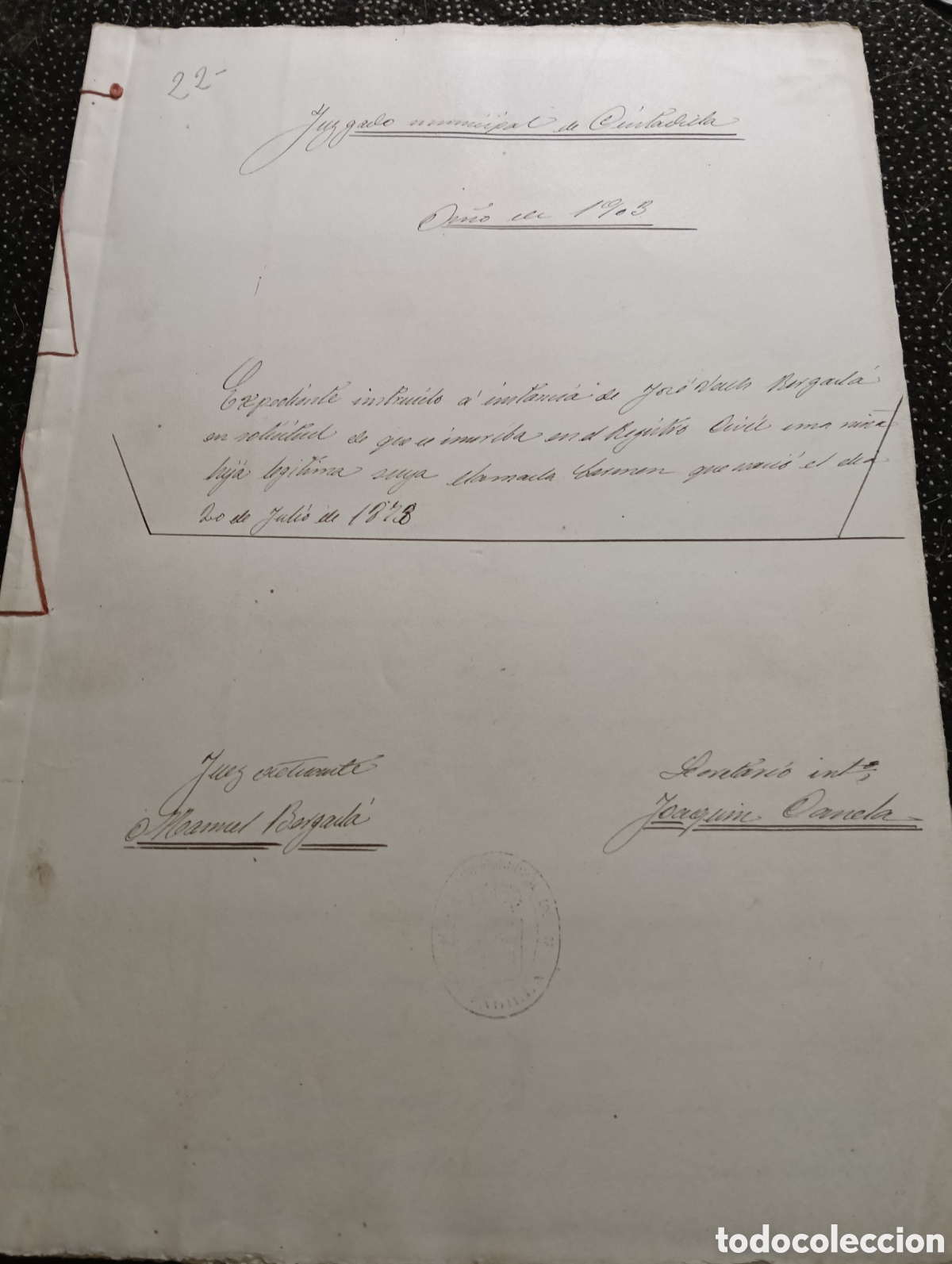 Manuscritos antiguos: Manuscrito del a&ntilde;o 1878 - 1903 de la poblaci&oacute;n de Ciudadilla, provincia de L&eacute;rida, 10 p&aacute;ginas