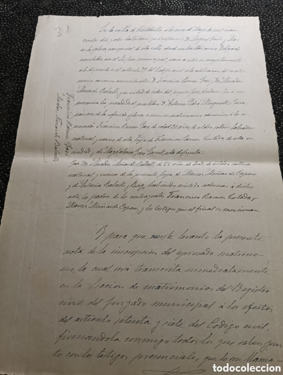 Manuscritos antiguos: Manuscrito del a&ntilde;o 1918 de la poblaci&oacute;n de Ciudadilla, provincia de L&eacute;rida