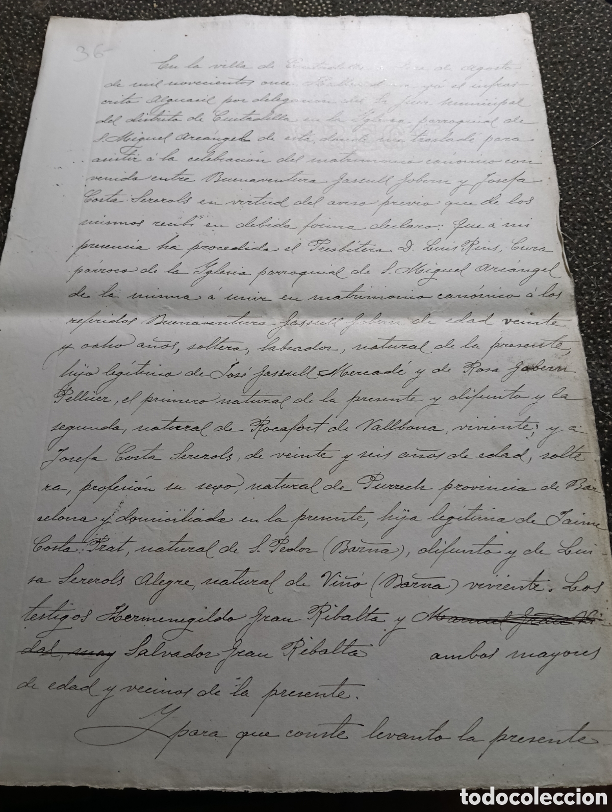 Manuscritos antiguos: Manuscrito del a&ntilde;o 1911 de la poblaci&oacute;n de Ciudadilla, provincia de L&eacute;rida