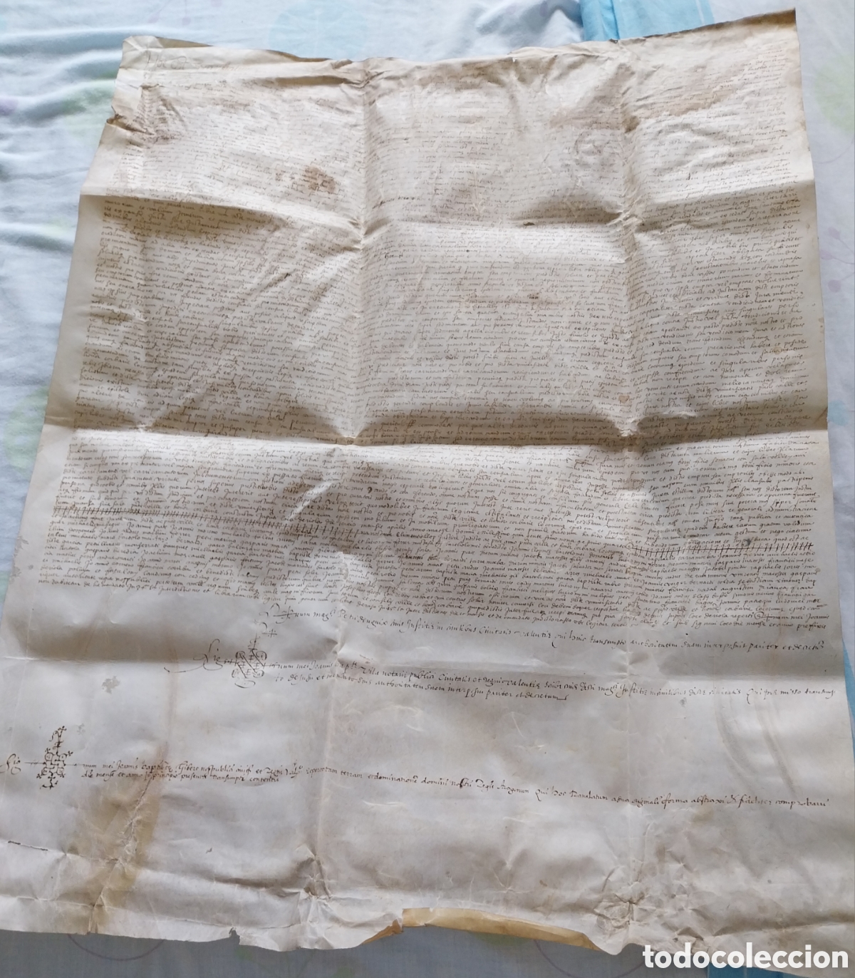 Manuscritos antiguos: Manuscrito en Pergamino de Corbera (Valencia) A&ntilde;o 1591