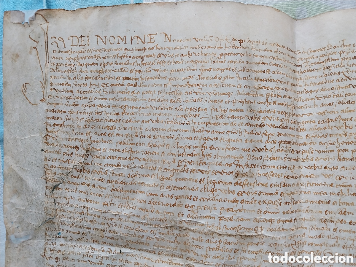 Manuscritos antiguos: Manuscrito en Pergamino - Foto 2