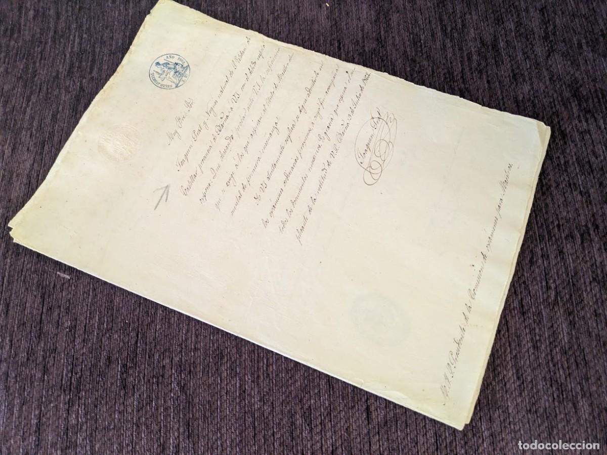 Manuscritos antiguos: Documento de Castellar del Vall&egrave;s de maestro escolar, Joaquin Prat i Nogu&eacute;s 1862