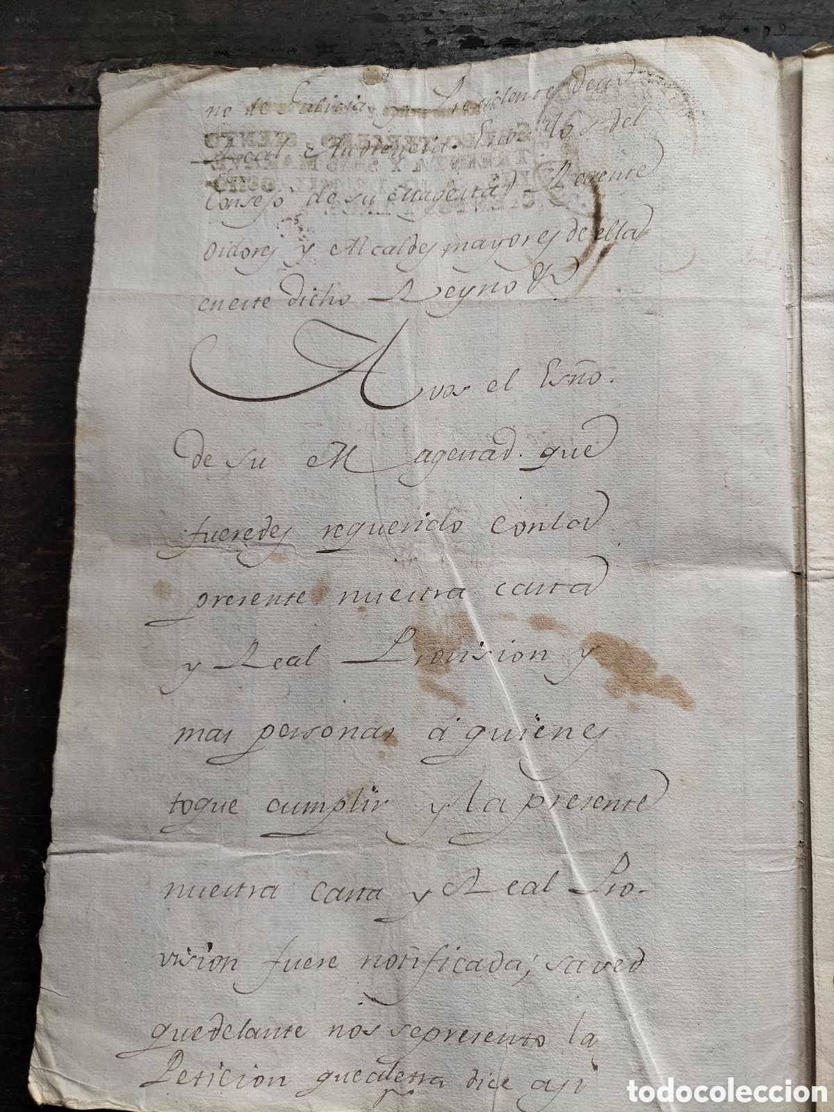 Manuscritos antiguos: Santa Mar&iacute;a de Olivera Coru&ntilde;a.Real Provisi&oacute;n. 1803. - Foto 2