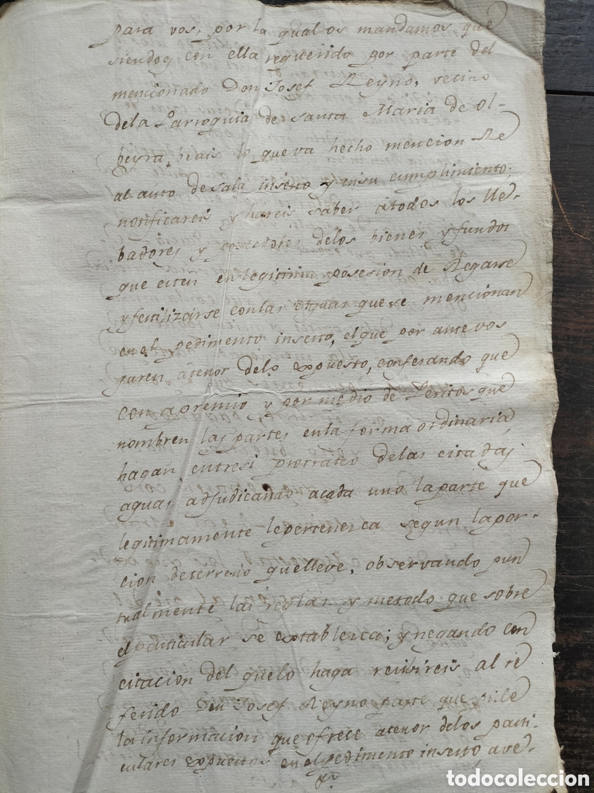 Manuscritos antiguos: Santa Mar&iacute;a de Olivera Coru&ntilde;a.Real Provisi&oacute;n. 1803. - Foto 5