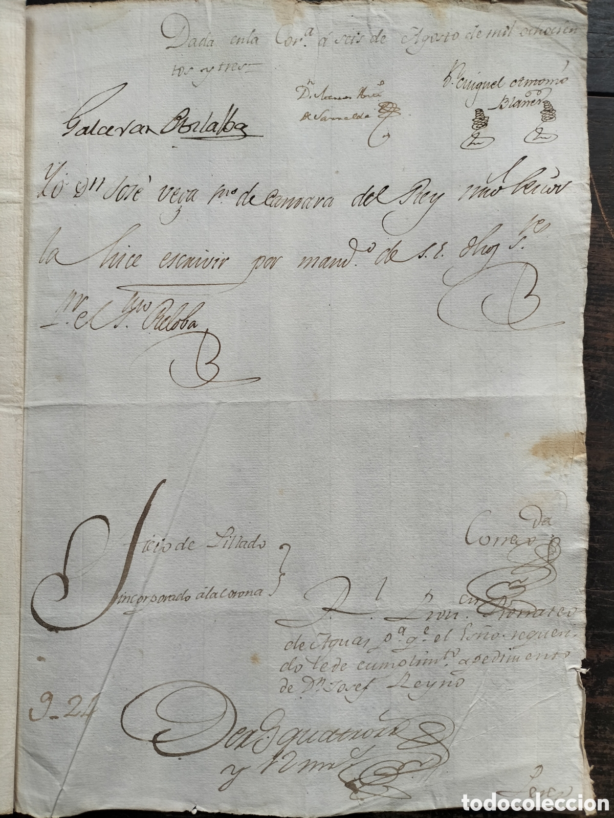 Manuscritos antiguos: Santa Mar&iacute;a de Olivera Coru&ntilde;a.Real Provisi&oacute;n. 1803. - Foto 7