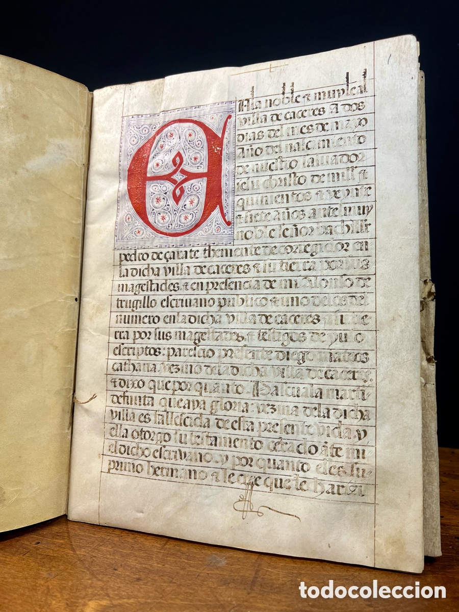 Manuscritos antiguos: 1526, C&aacute;ceres. Manuscrito. Fundaci&oacute;n Capellanias.