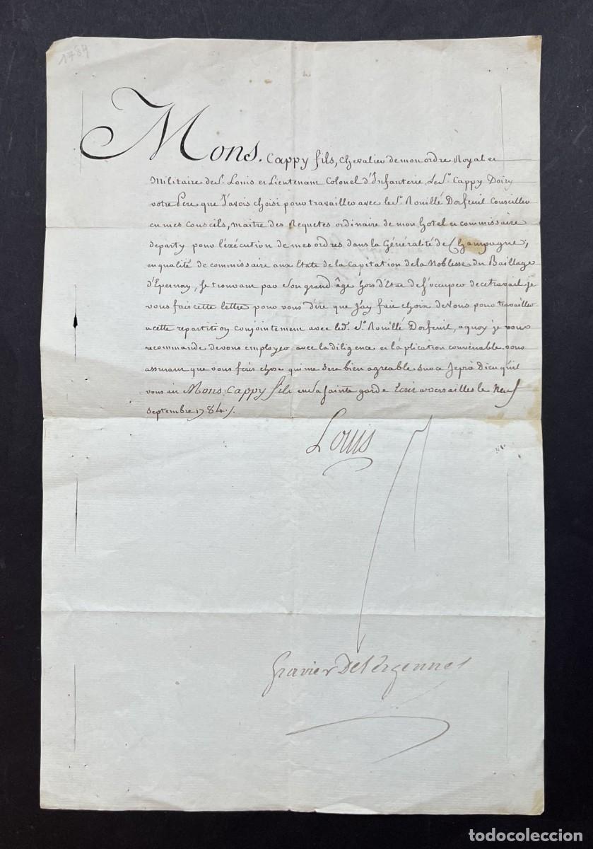 Manuscritos antiguos: LOUIS XVI &ndash; Carta firmada &ndash; Nombramiento de consejero &ndash; 1784