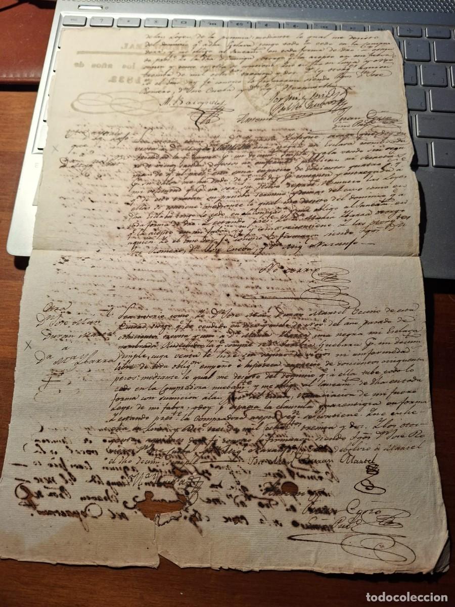 Manuscritos antiguos: VENTA DE ESCLAVA nombrada TRINIDAD - Foto 2