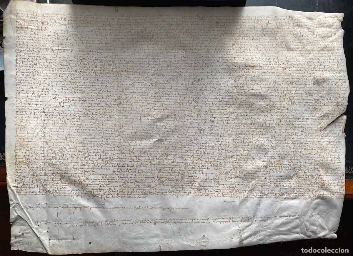 Manuscritos antiguos: 1495 MANUSCRITO SOBRE PERGAMINO DE BALEARES - Foto 1