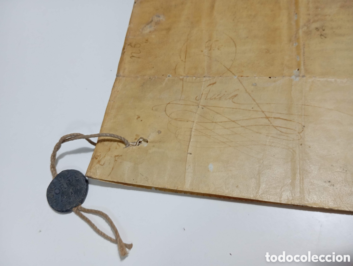Manuscritos antiguos: Bula papal Gregorio XIII. Completa con sello - Foto 5
