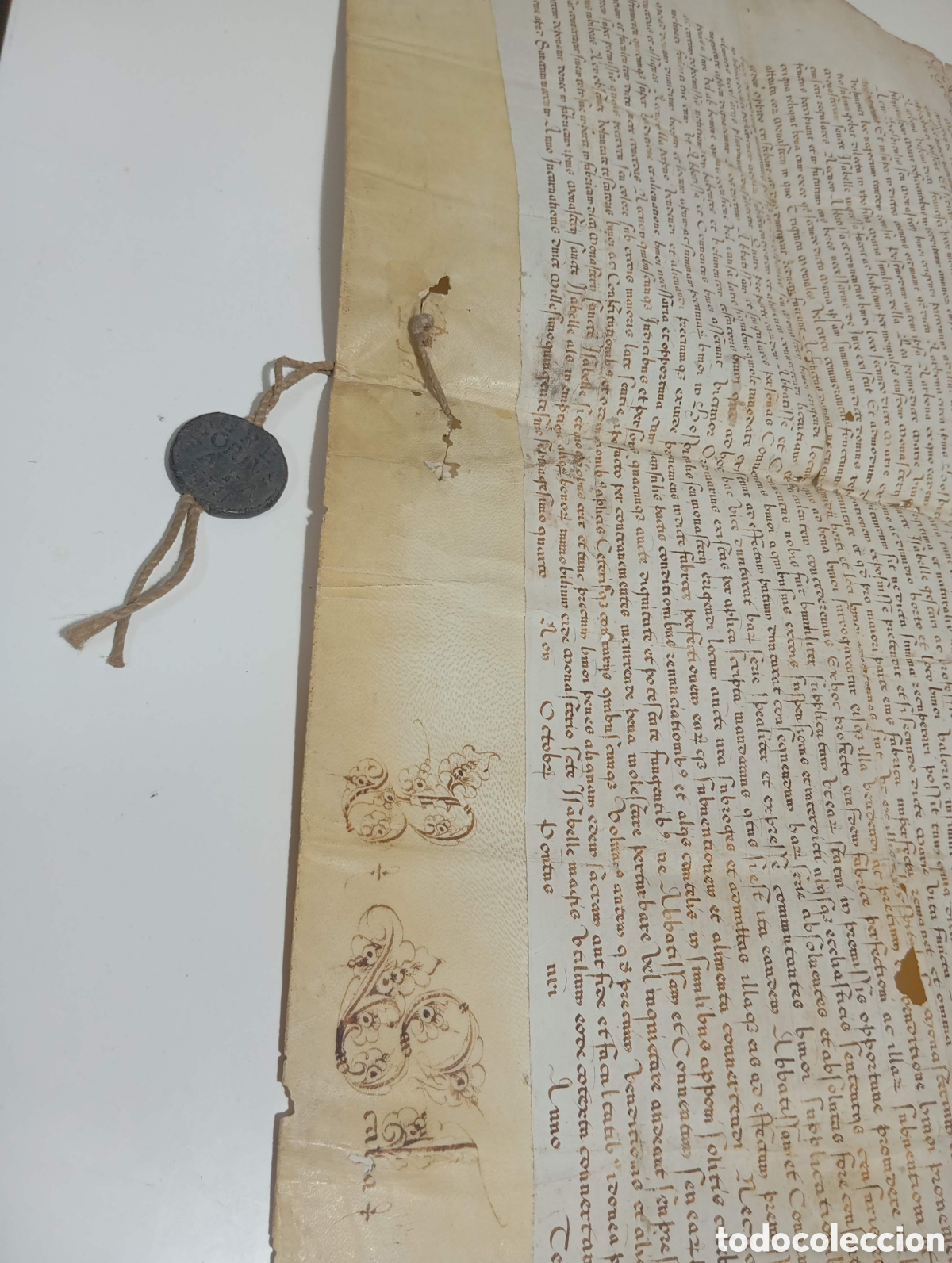 Manuscritos antiguos: Bula papal Gregorio XIII. Completa con sello