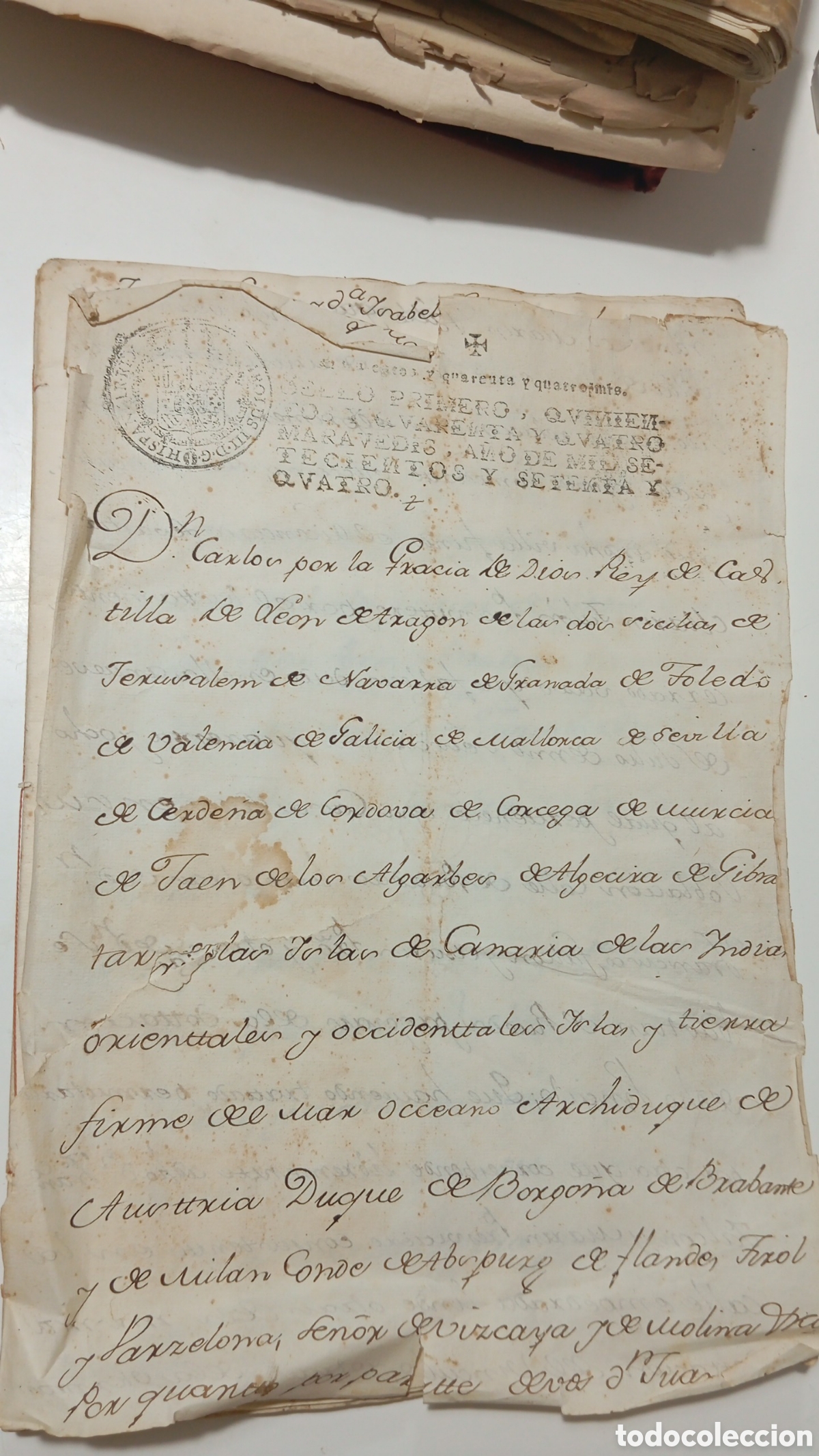 Manuscritos antiguos: Documento hist&oacute;rico (1774) &ndash; Real Consejo de Castilla / Conde Campomanes y Carlos III (Firma / Sello