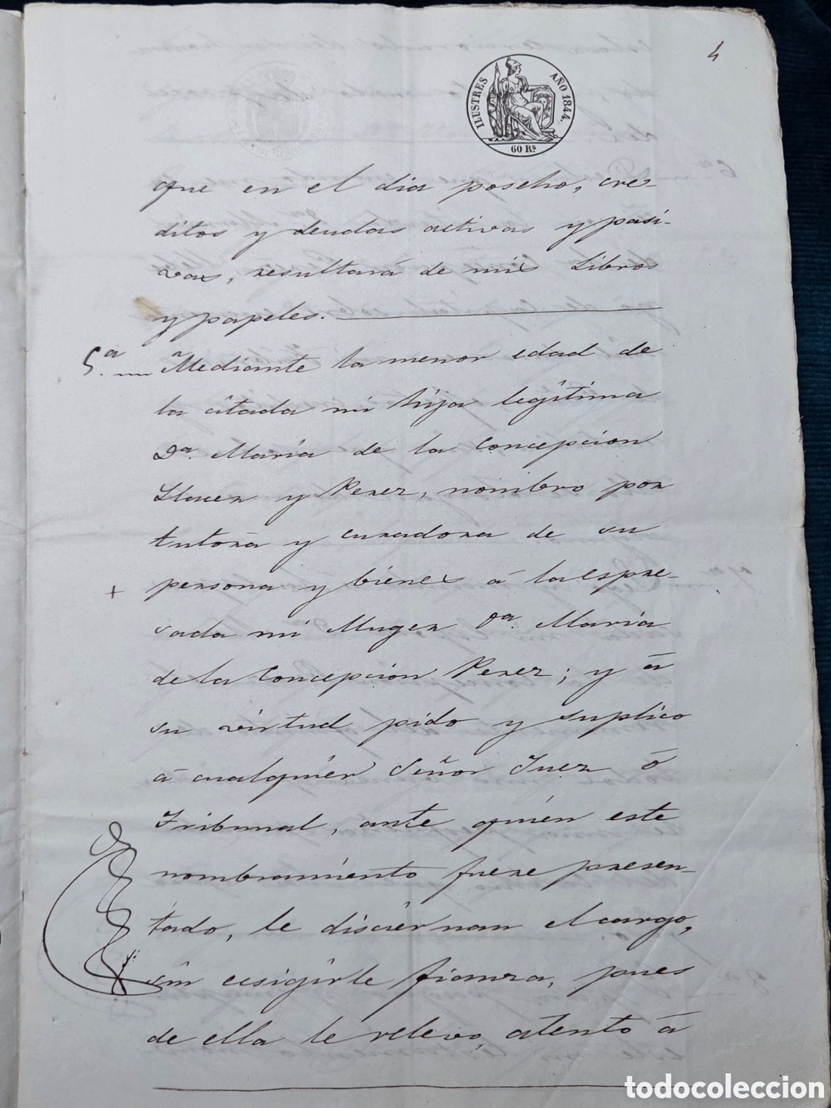 Manuscritos antiguos: SEVILLA 1844 TESTAMENTO - Foto 4
