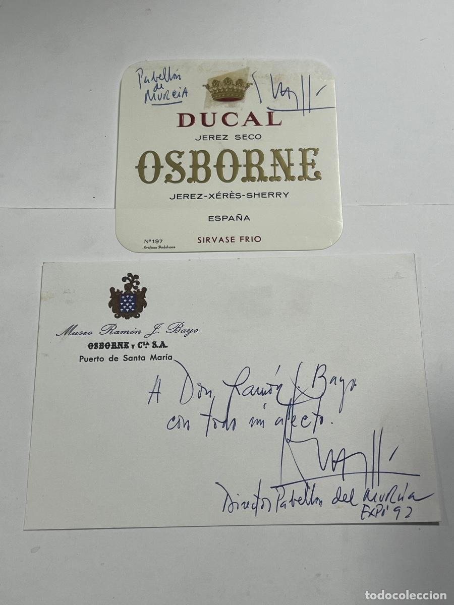 Manuscritos antiguos: DEDICATORIA Y FIRMA DE DIRECTOR. PABELL&Oacute;N DE MURCIA. EXPO&rsquo;92.