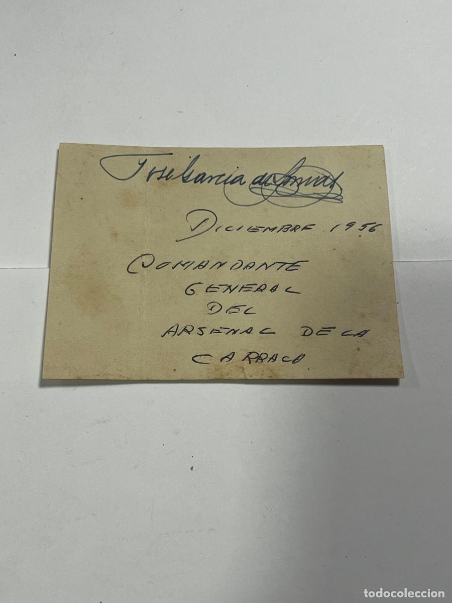 Manuscritos antiguos: FIRMA. JOS&Eacute; GARCIA DE ARMAS. 1956. COMANDANTE GENERAL DE LA CARRACA.