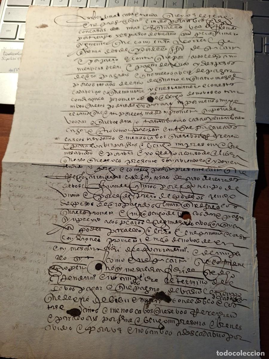 Manuscritos antiguos: MANUSCRITO COLONIAL (1550) VENTA DE ESCLAVO