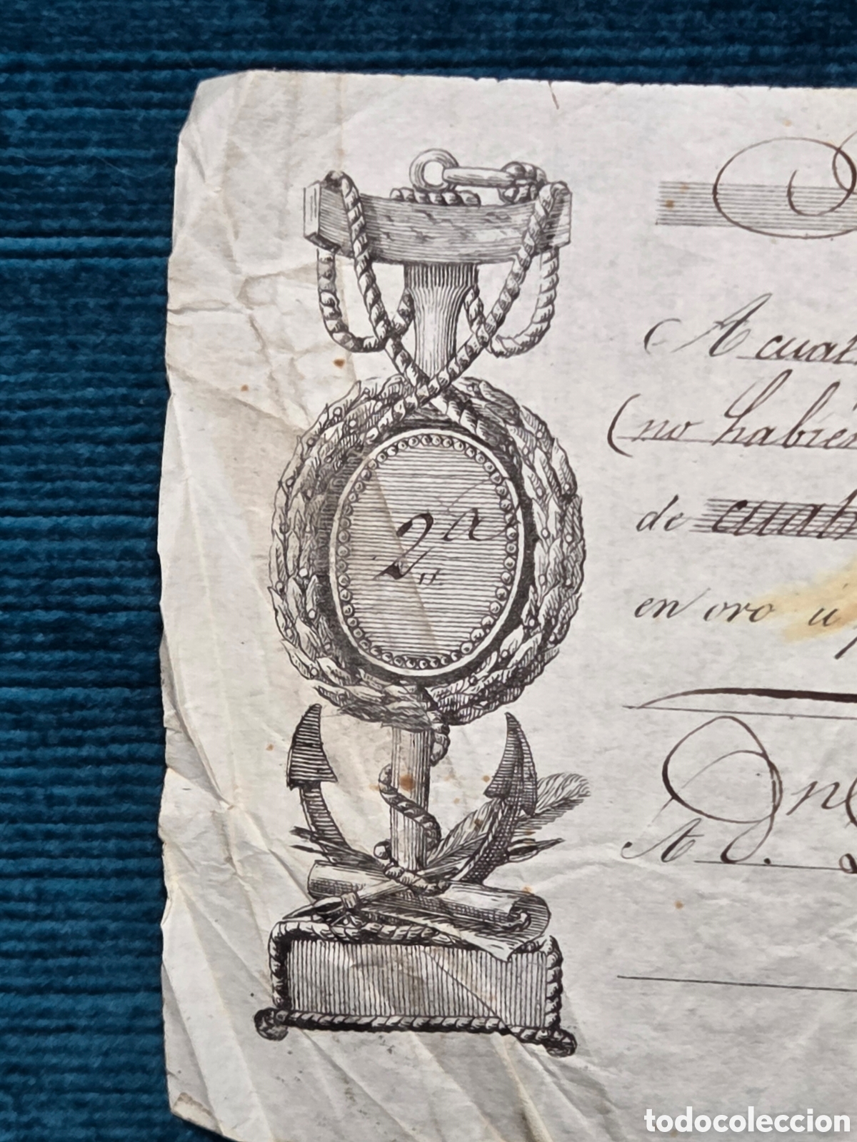 Manuscrits anciens: BURGOS 1838 LETRA DE CAMBIO DE 4000 REALES DE VELL&Oacute;N