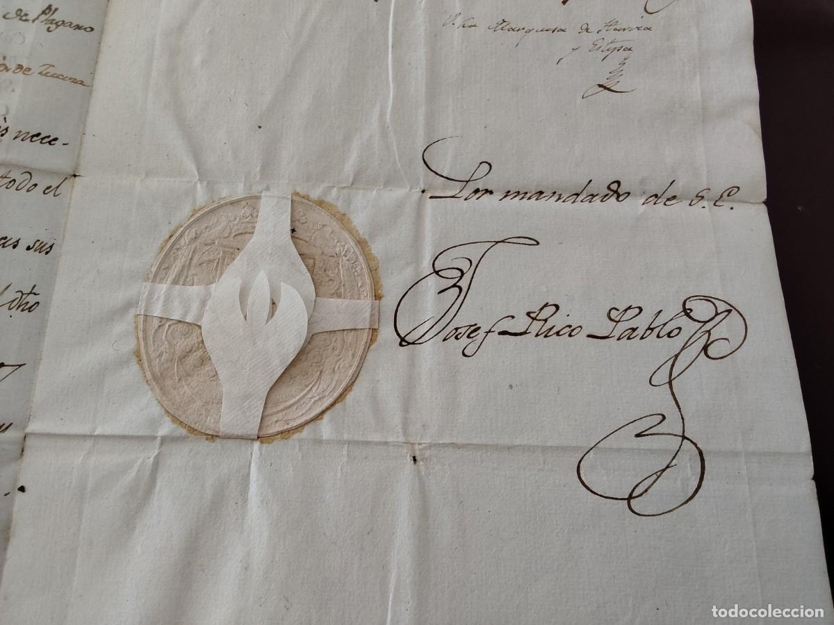 Manuscritos antigos: Documento manuscrito siglo XIX, nombrando Funcionario de Justicia en el Condado de Ayala