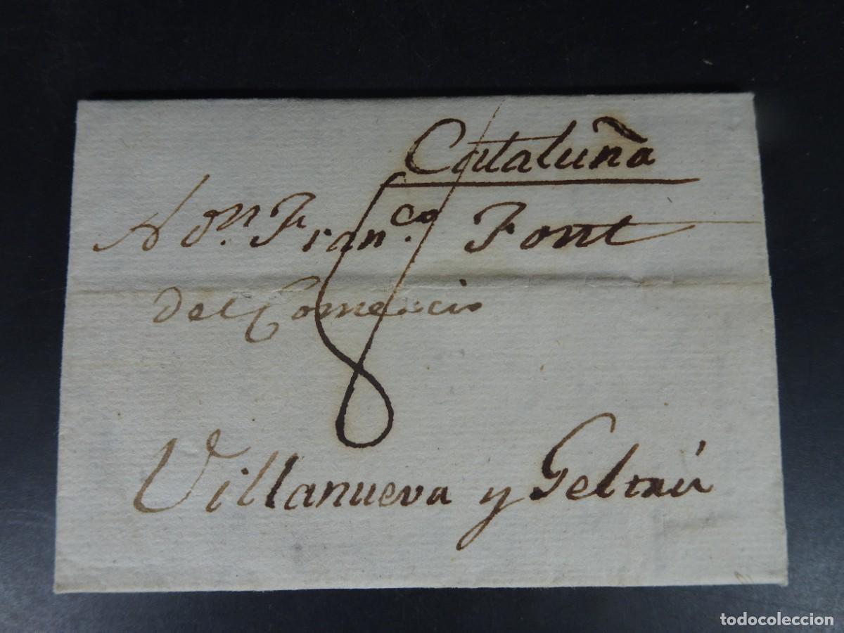 Manoscritti antichi: ANTIGUA CARTA MANUSCRITA, VILLANUEVA Y GELTR&Uacute;, (VILANOVA I LA GELTR&Uacute;) 1812, VER FOTOS