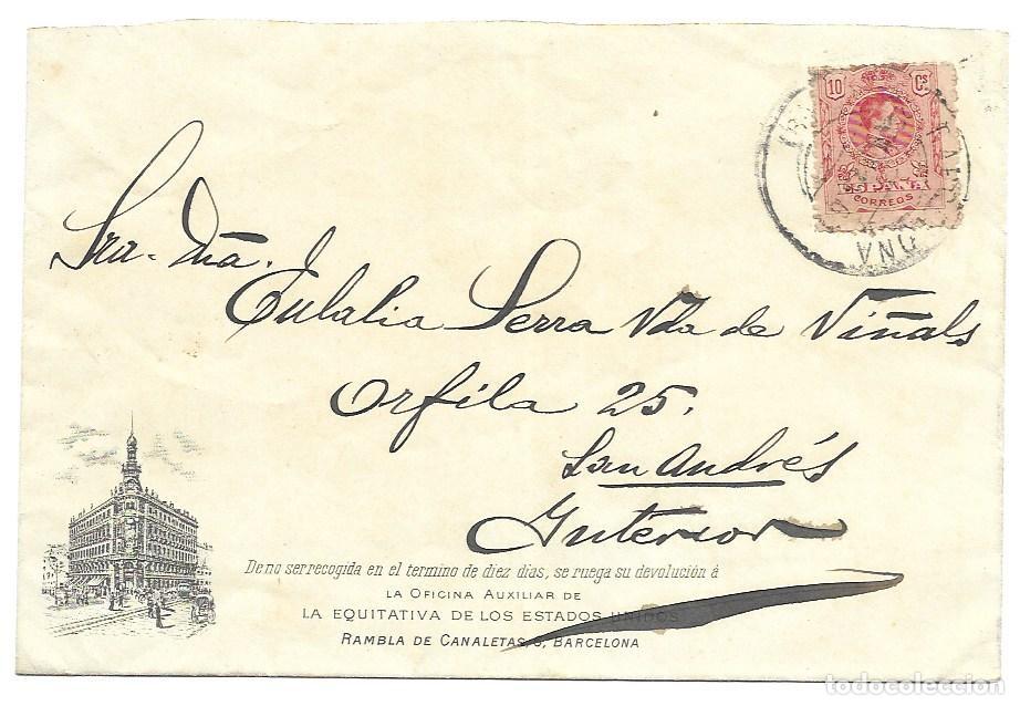 Manuscritos antiguos: Carta manuscrita de &rdquo;La equitativa de los Estados Unidos&rdquo; con instrucciones para cobrar p&oacute;liza
