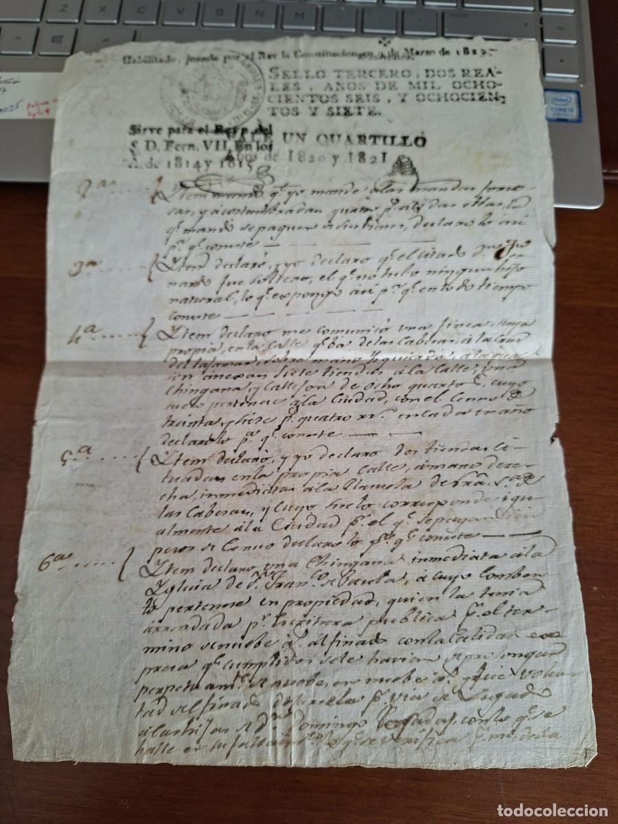 Manuscritos antiguos: VENTA DE ESCLAVA . A&Ntilde;O 1821 - Foto 2