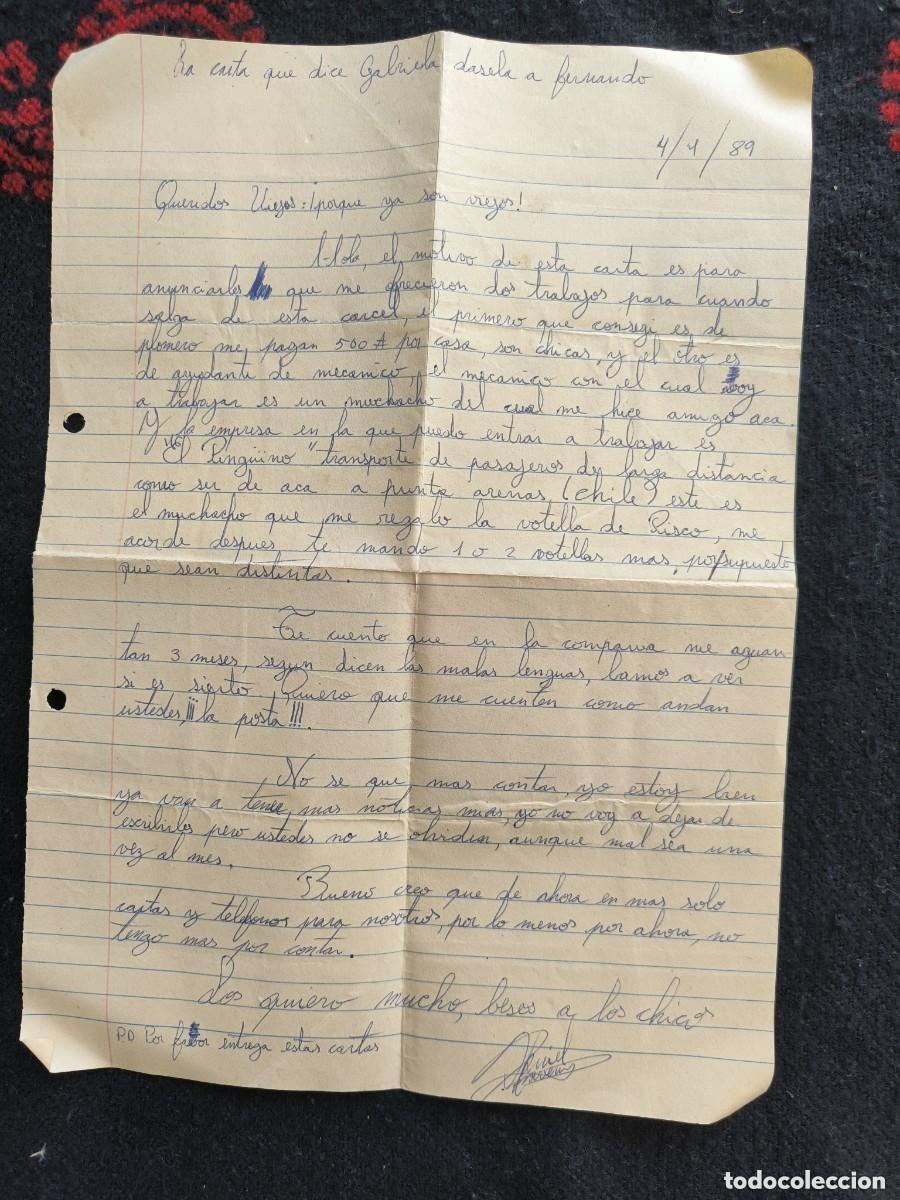 Manuscrits anciens: Antigua Carta Manuscrita Original De 1989 &ndash; Documento Escrito A Mano Coleccionismo