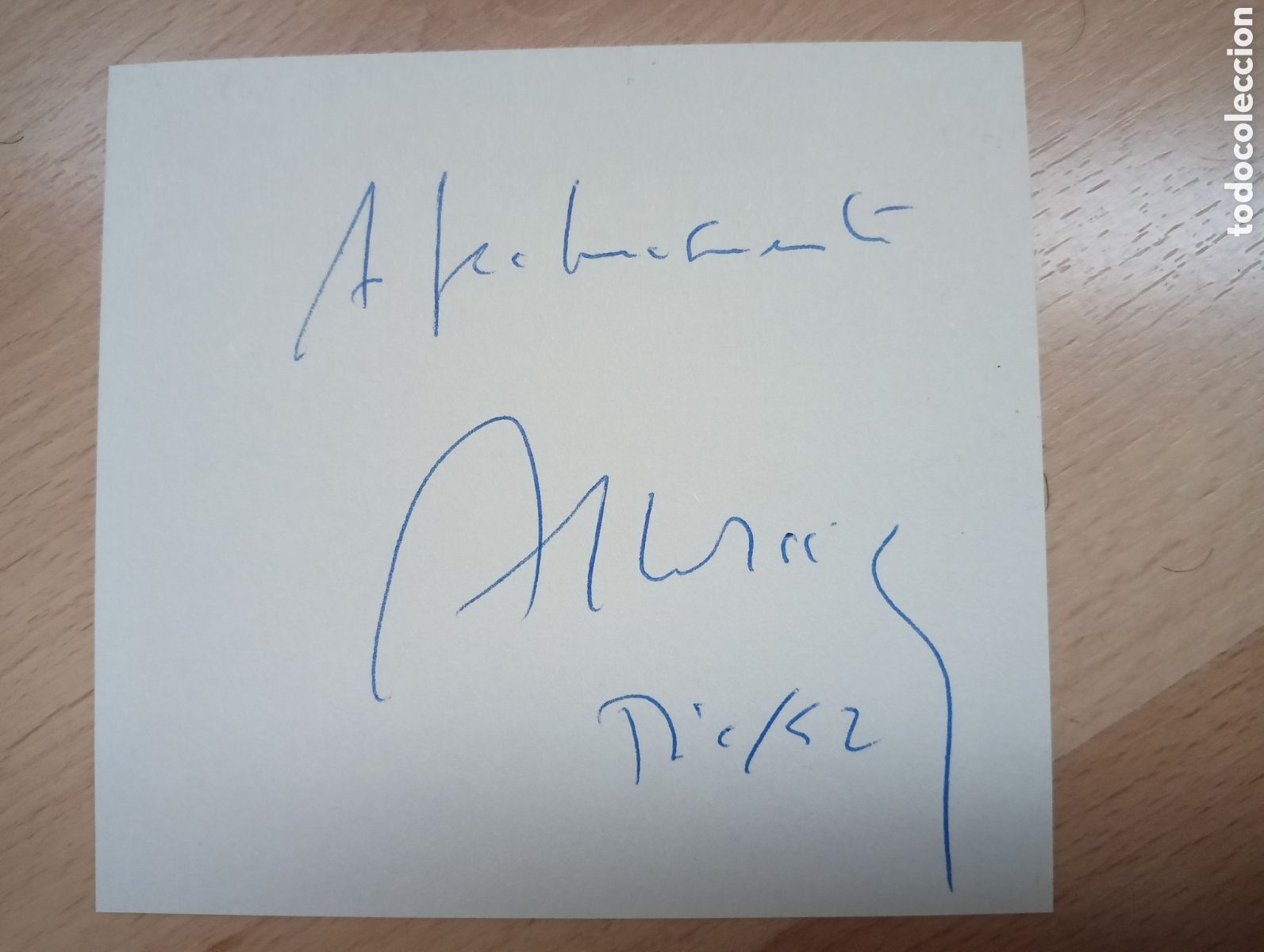 Manuscritos antiguos: Alfonso Ussia dedicatoria y aut&oacute;grafo. Escritor y periodista.