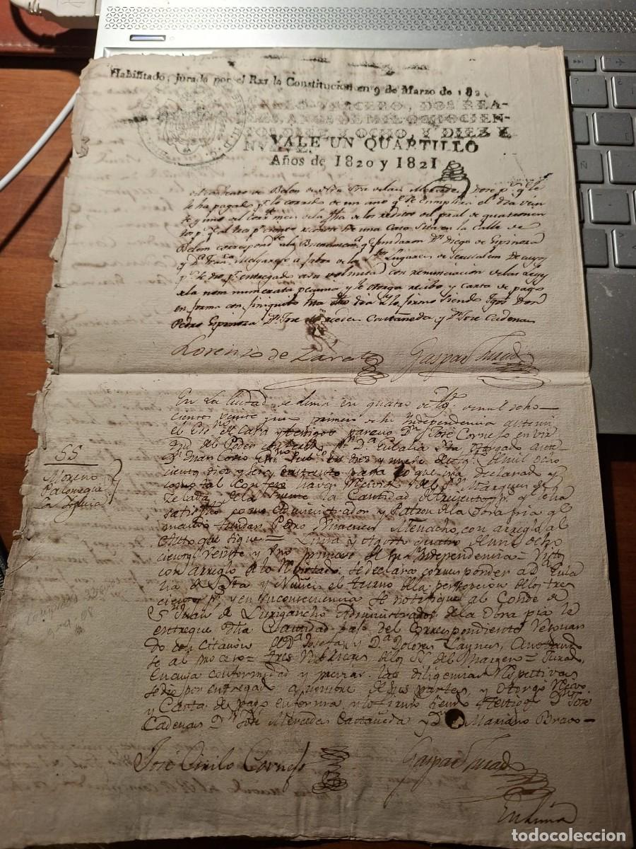 Manuscritos antiguos: VENTA DE TRES ESCLAVOS - Foto 1