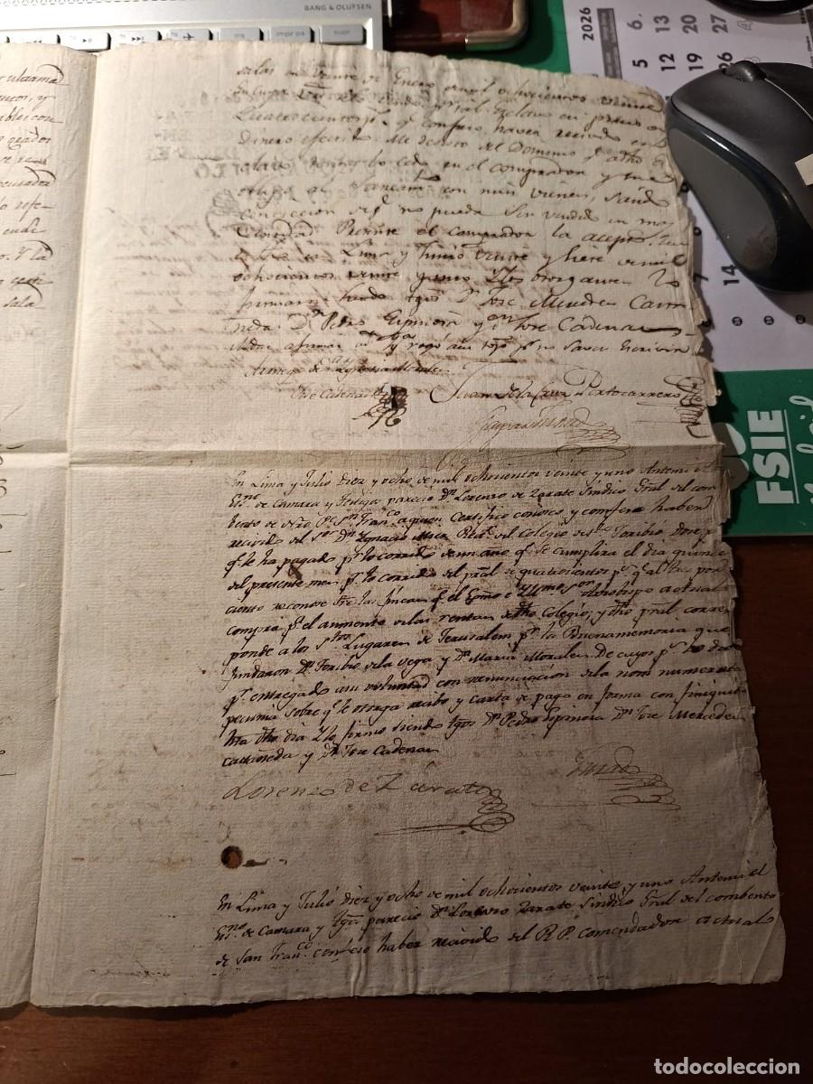 Manuscritos antiguos: VENTA DE TRES ESCLAVOS - Foto 2