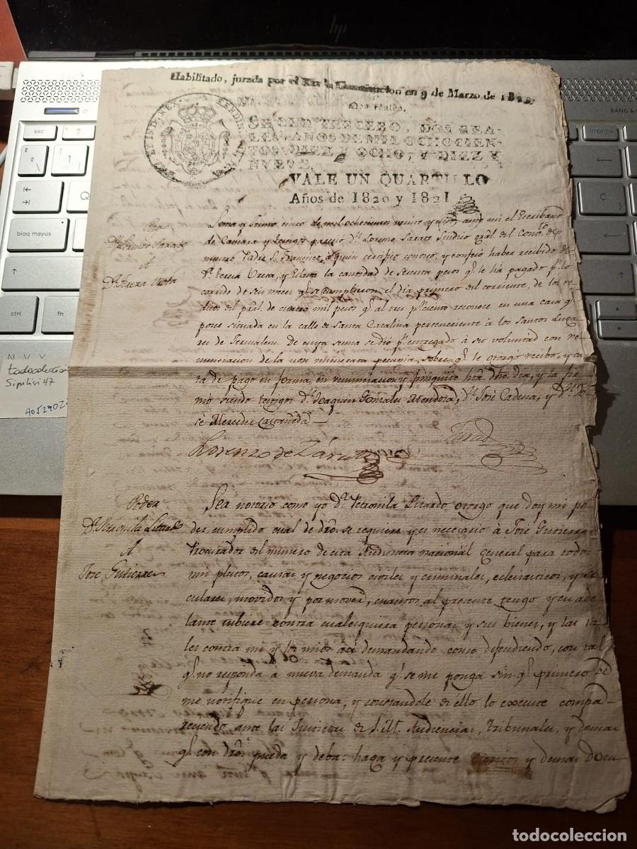Manuscritos antiguos: VENTA DE TRES ESCLAVOS - Foto 4
